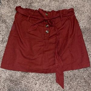 Paper bag mini skirt